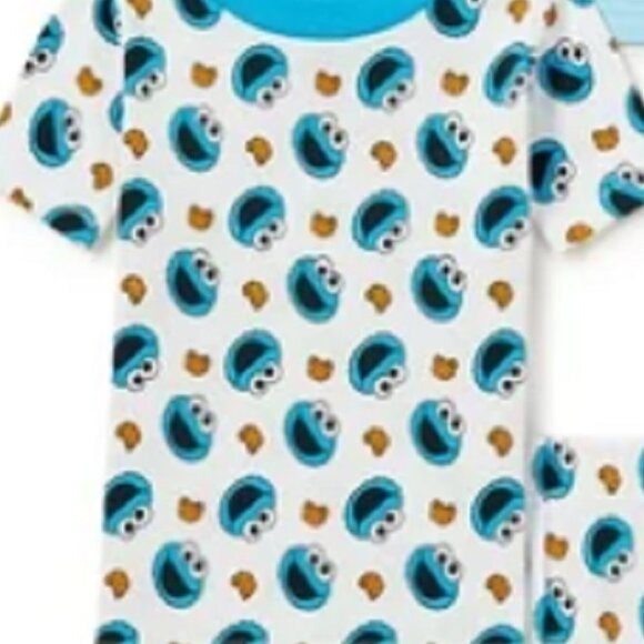 Sesame Street Character Pajama Set, 4-Piece, Cookie Monster, 12M - NWT - Picture 3 of 4